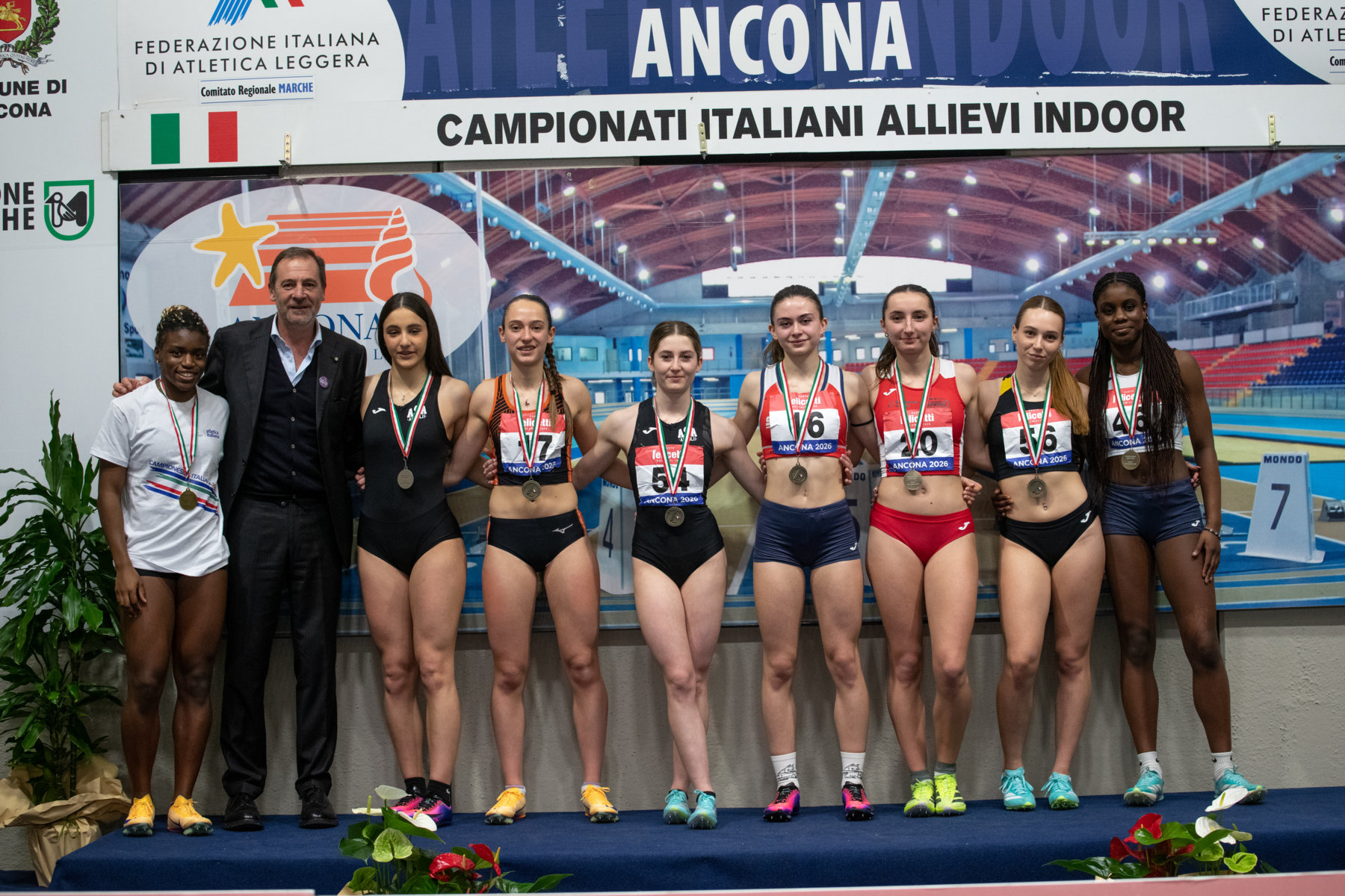 Argento nei 60 di Angie Anemone ai campionati italiani indoor Allievi